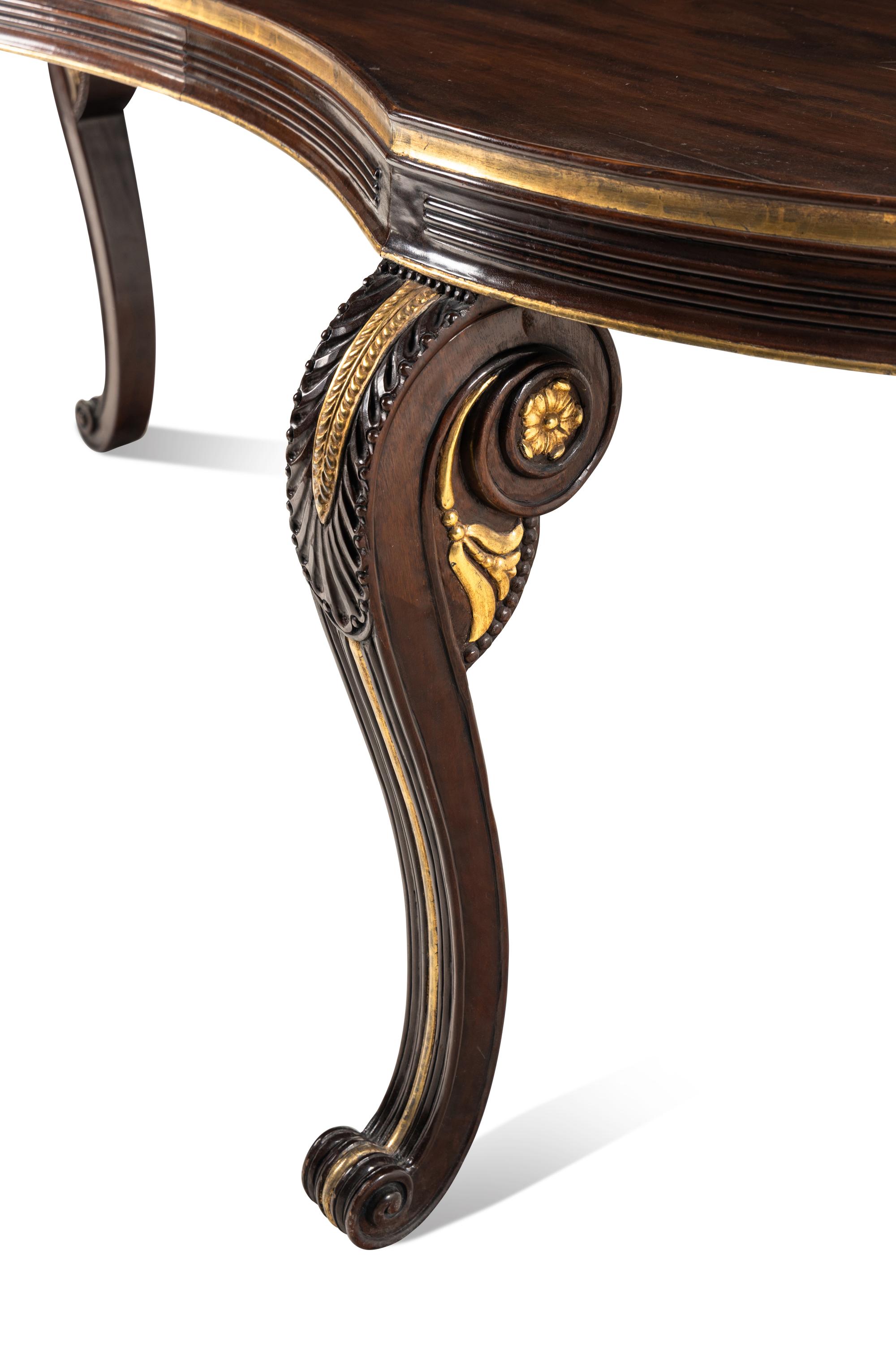 A Dessin Fournir Parcel Gilt Walnut Console Table