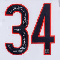 A Walter Payton Signed Autograph Chicago Bears Jersey Display With Multiple Career Inscriptions (PSA)