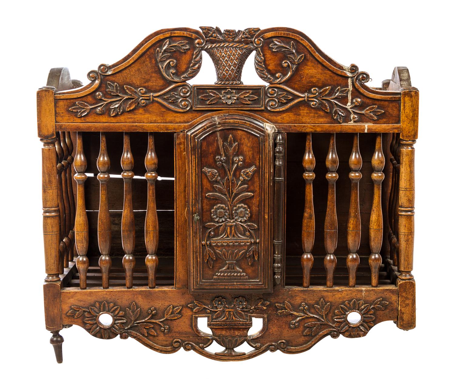 A French Provincial Panettiere Height 32 x width 35 1/2 x depth 16 1/4 inches. — 19TH CENTURY