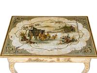 A Continental Polychrome Painted Side Table