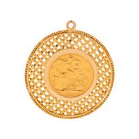 YELLOW GOLD AND BRITISH SOVEREIGN COIN PENDANT
