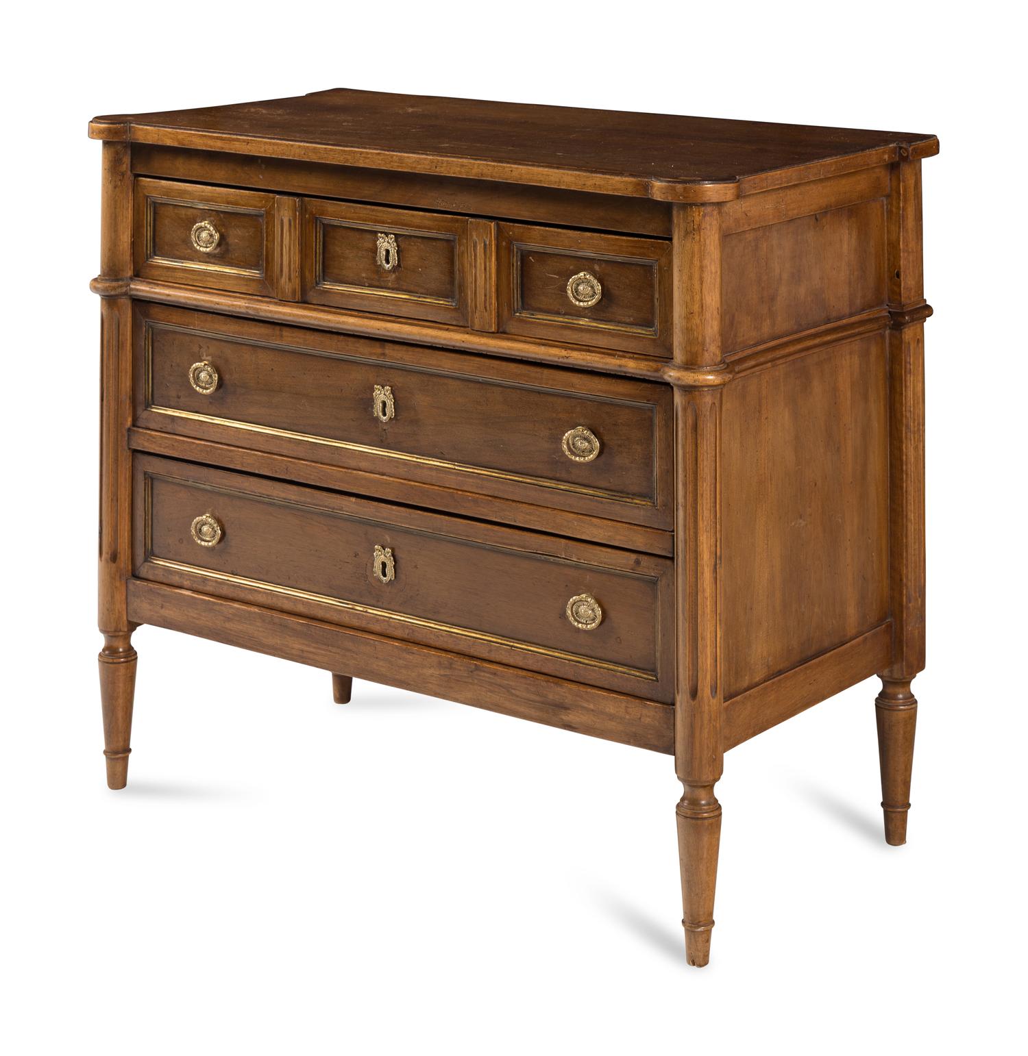 A Directoire Walnut Chest of Drawers