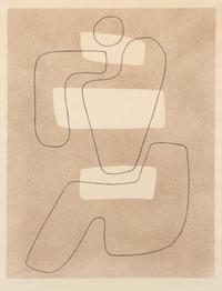 Willi Baumeister, (German, 1889–1955), Linienfigur mit hellen Flächen