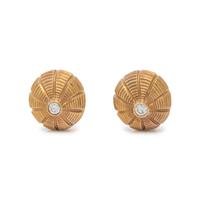 TIFFANY & CO., SCHLUMBERGER, YELLOW GOLD AND DIAMOND 'TAJ MAHAL' EARCLIPS
