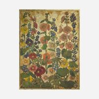 Mary Elizabeth Price (American, 1877–1965) Hollyhock and Delphinium Screen