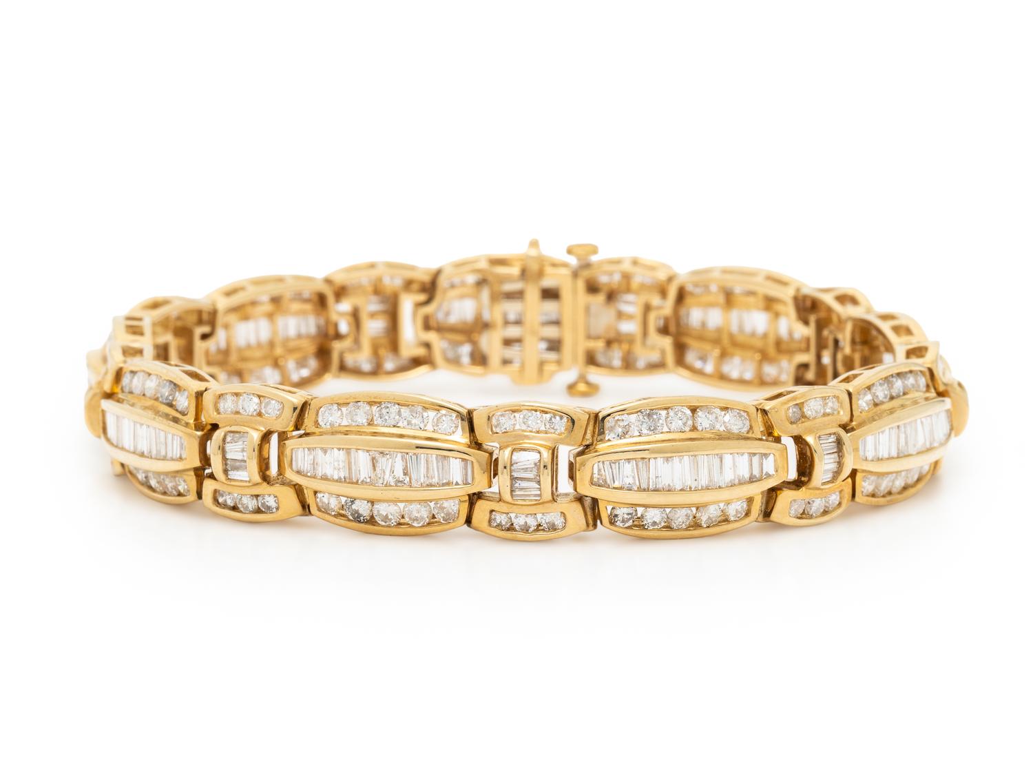 DIAMOND AND YELLOW GOLD BRACELET
