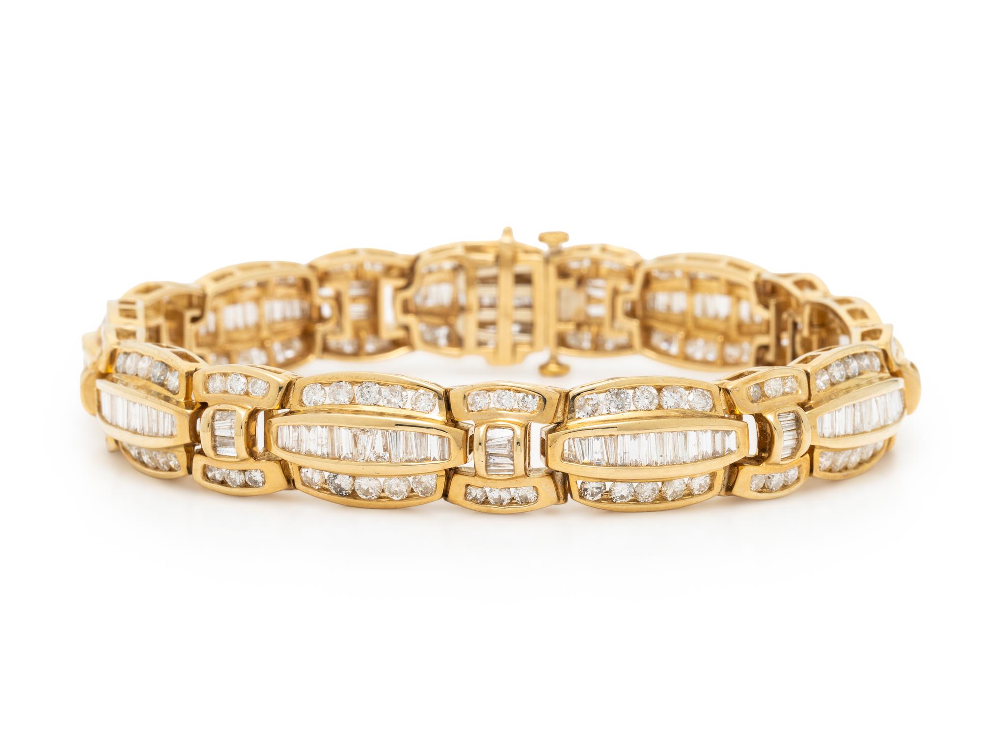 DIAMOND AND YELLOW GOLD BRACELET