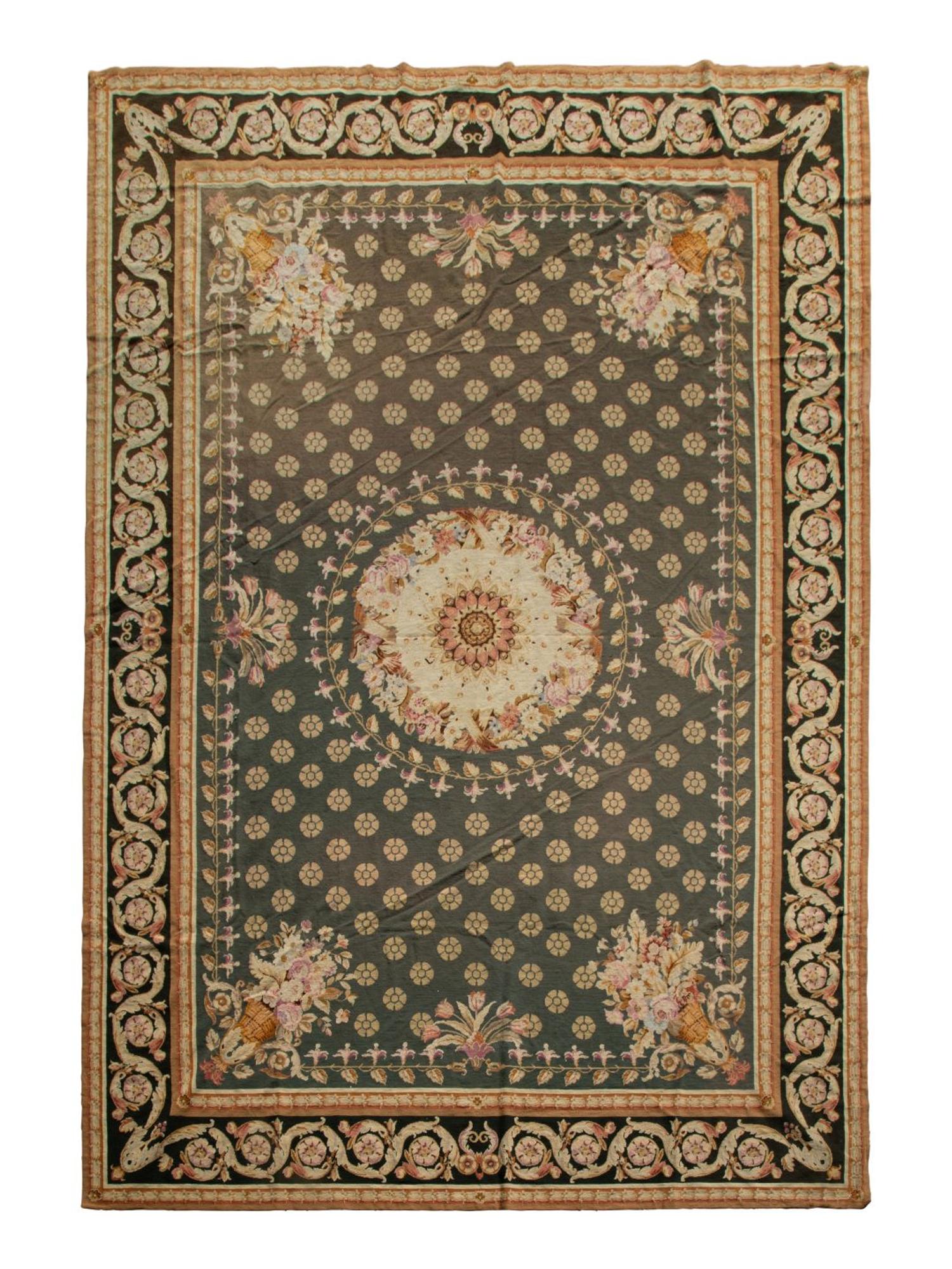 An Aubusson Style Needlework Rug — 20TH CENTURY