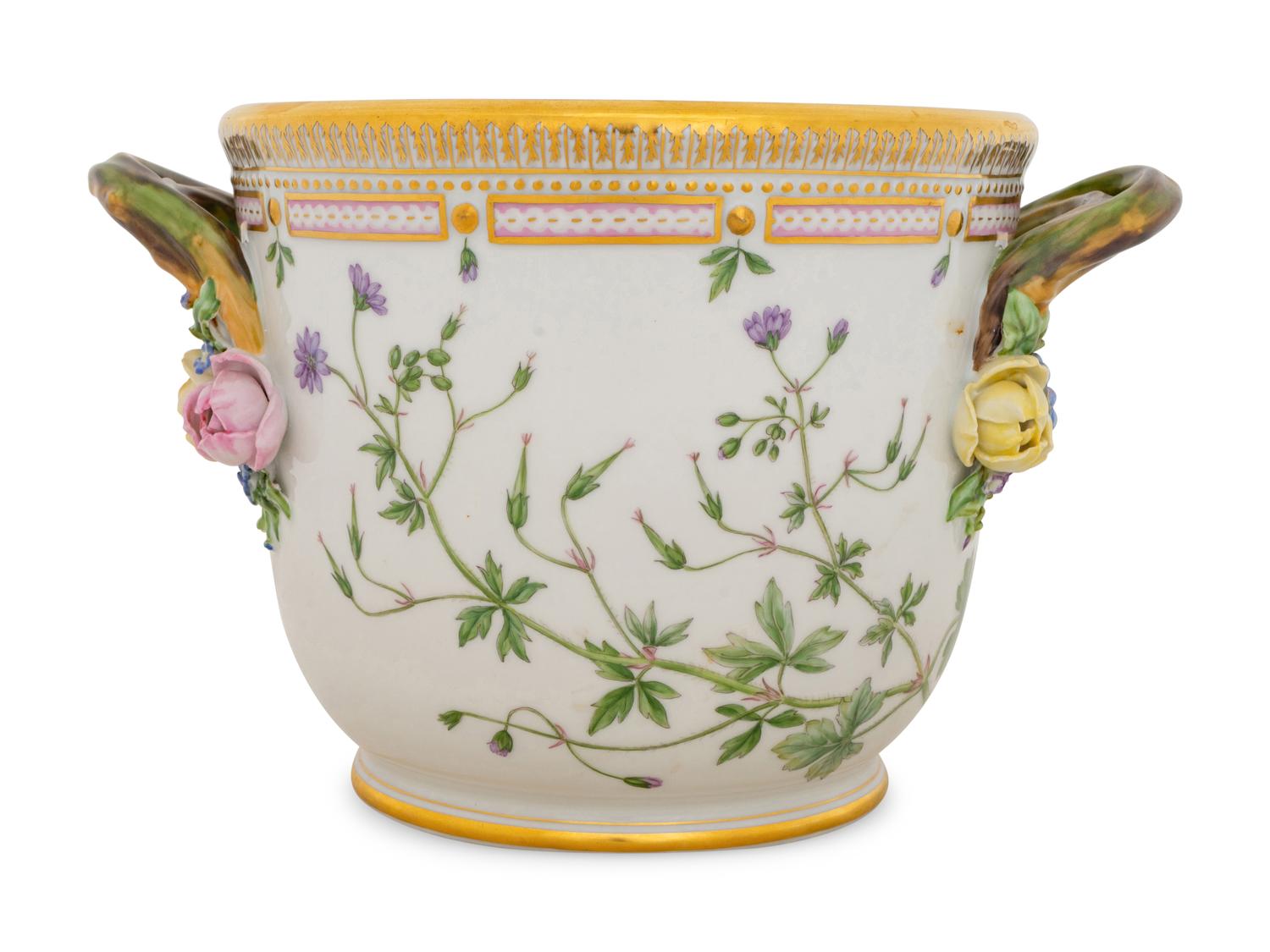 A Royal Copenhagen Flora Danica Wine Cooler