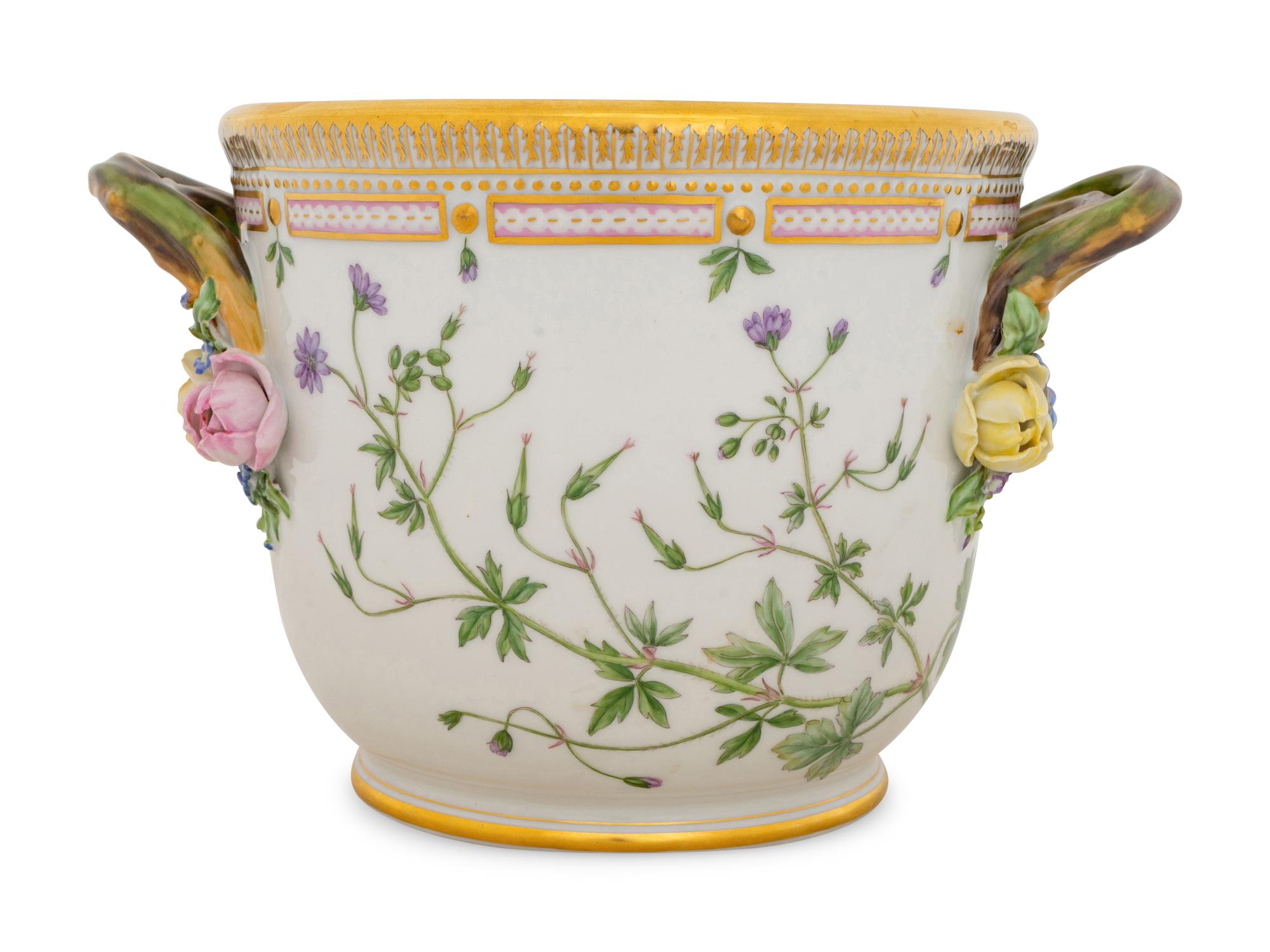 A Royal Copenhagen Flora Danica Wine Cooler