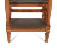 A Set of Victorian Brass Mounted Mahogany Library Steps