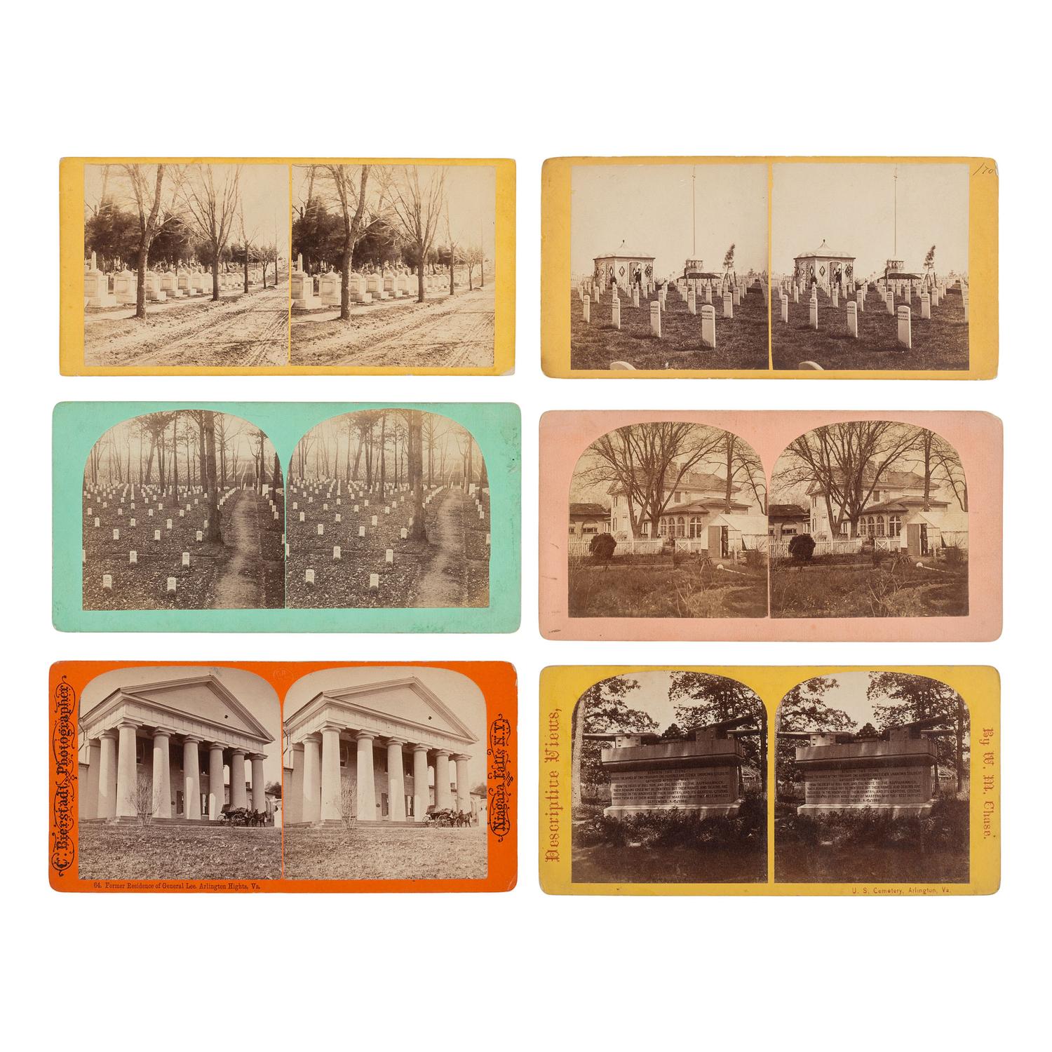 [Early Photography] Group of 110 Stereoviews of Washington, DC, and Boston, incl. Landmarks and Monuments