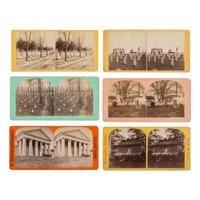 [Early Photography] Group of 110 Stereoviews of Washington, DC, and Boston, incl. Landmarks and Monuments
