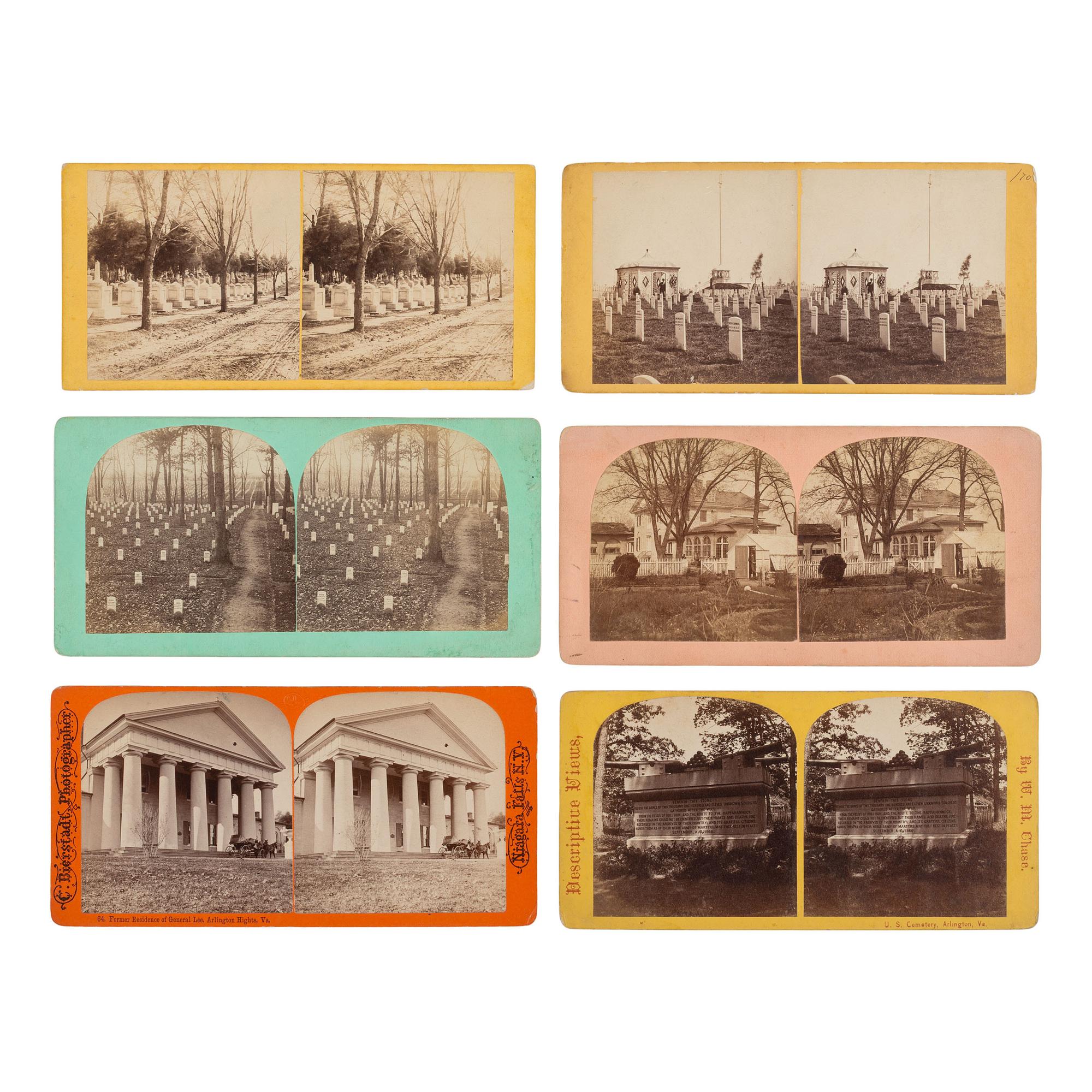 [Early Photography] Group of 110 Stereoviews of Washington, DC, and Boston, incl. Landmarks and Monuments