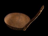An African Wood Coconut Ladle