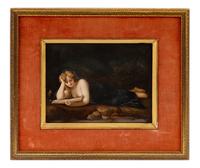 A Berlin (K.P.M.) Porcelain Plaque After Pompeo Battoni