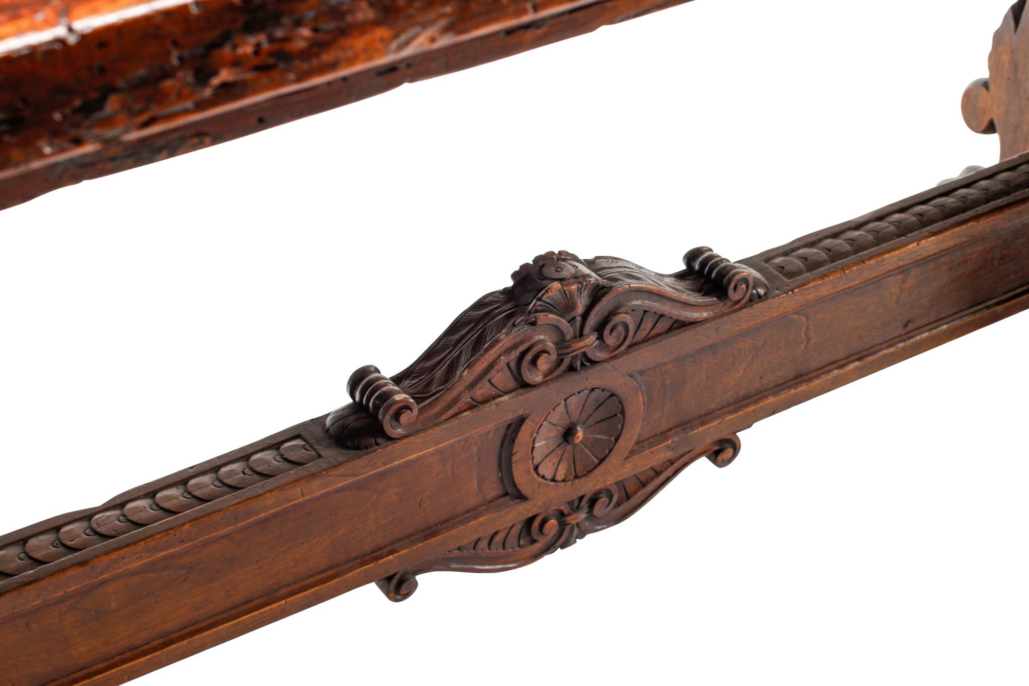 An Italian Renaissance Revival Figural Trestle Table