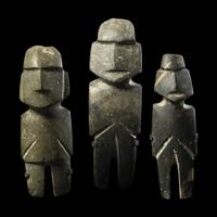 Three Mezcala Stone Standing Figures
