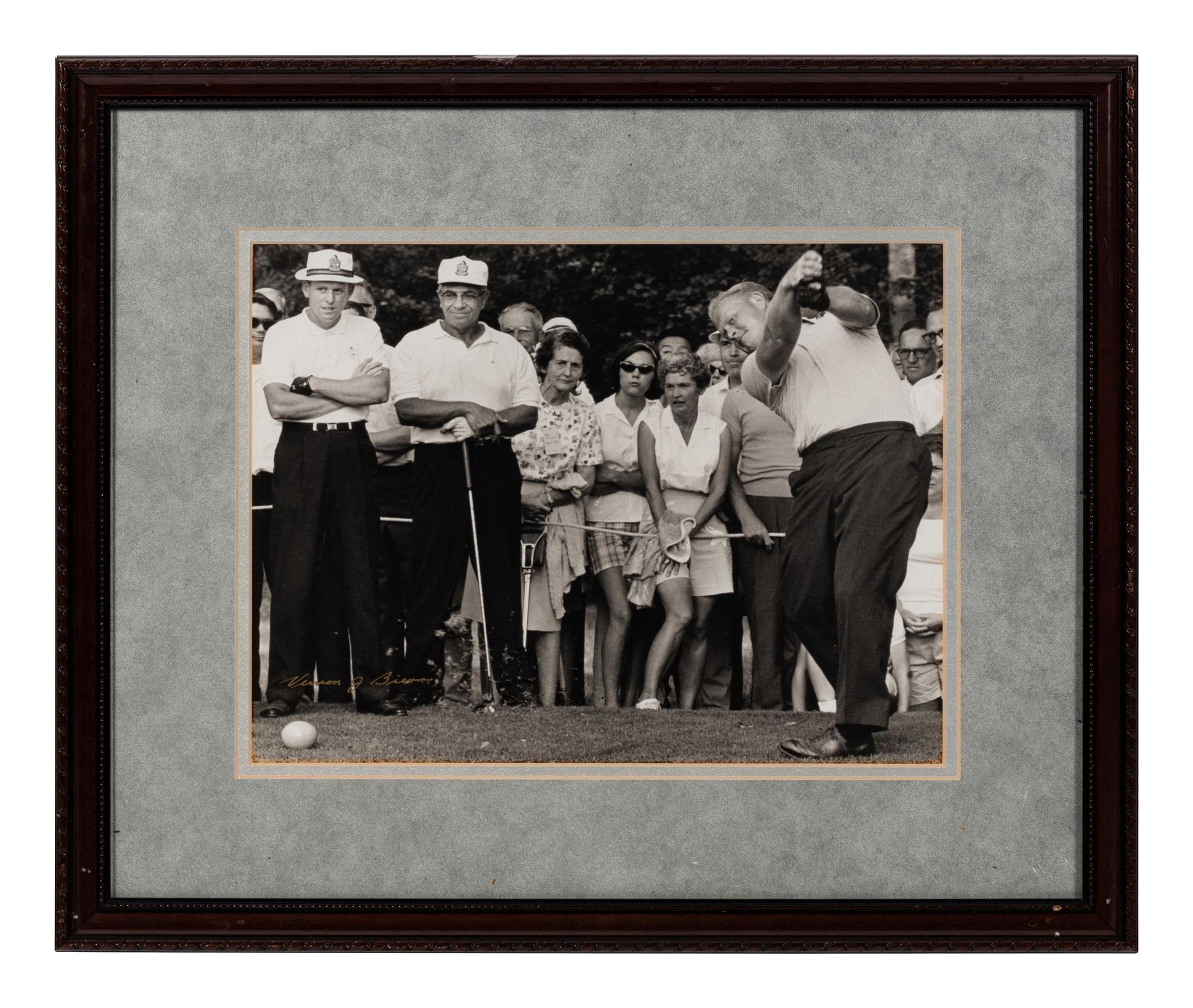 A Group of 13 Photographs of Golfers Formerly Displayed at Mike Ditka’s Restaurant