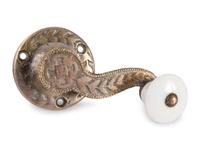 A Brass and Cast Iron Hand-Crank Door Bell