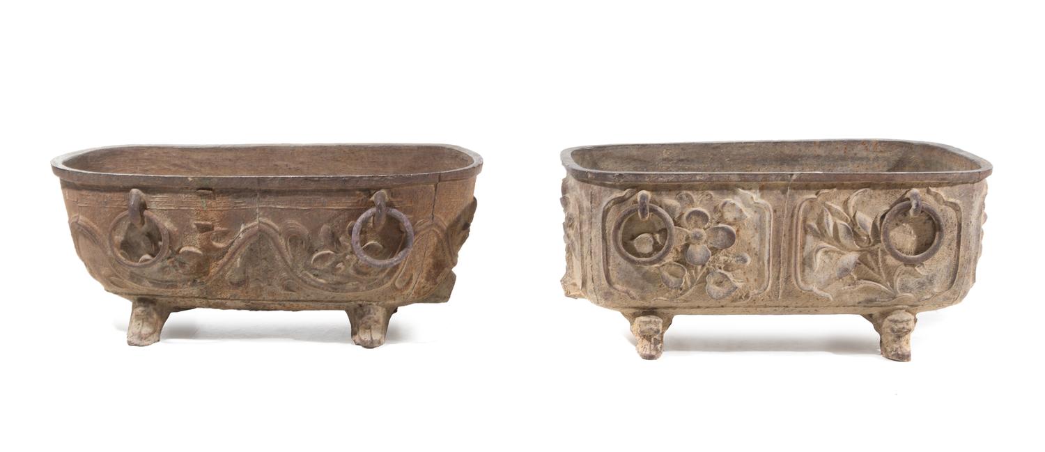 Two Iron Basins Height of larger 17 x width 41 3/8 x depth 23 inches. — PROBABLY CHINESE, 17TH/18TH CENTURY