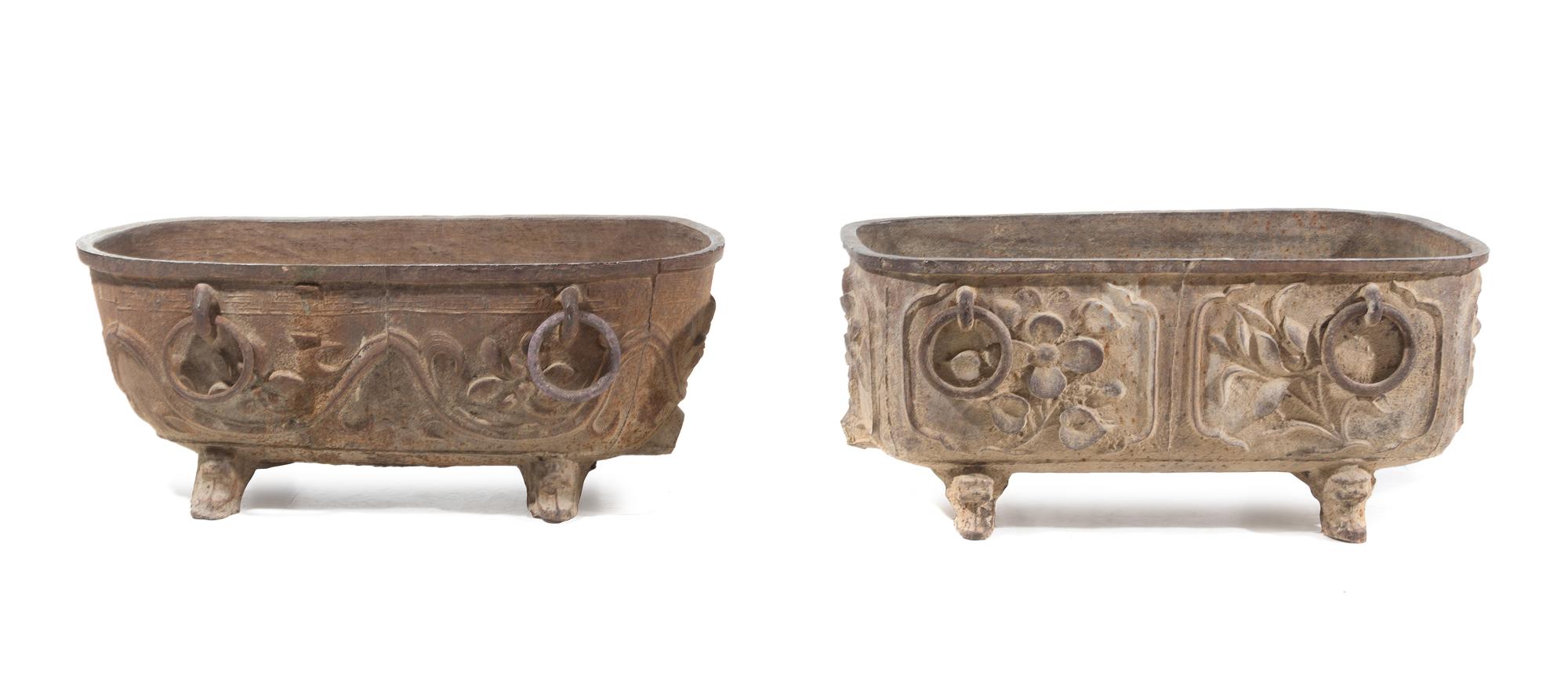 Two Iron Basins Height of larger 17 x width 41 3/8 x depth 23 inches. — PROBABLY CHINESE, 17TH/18TH CENTURY