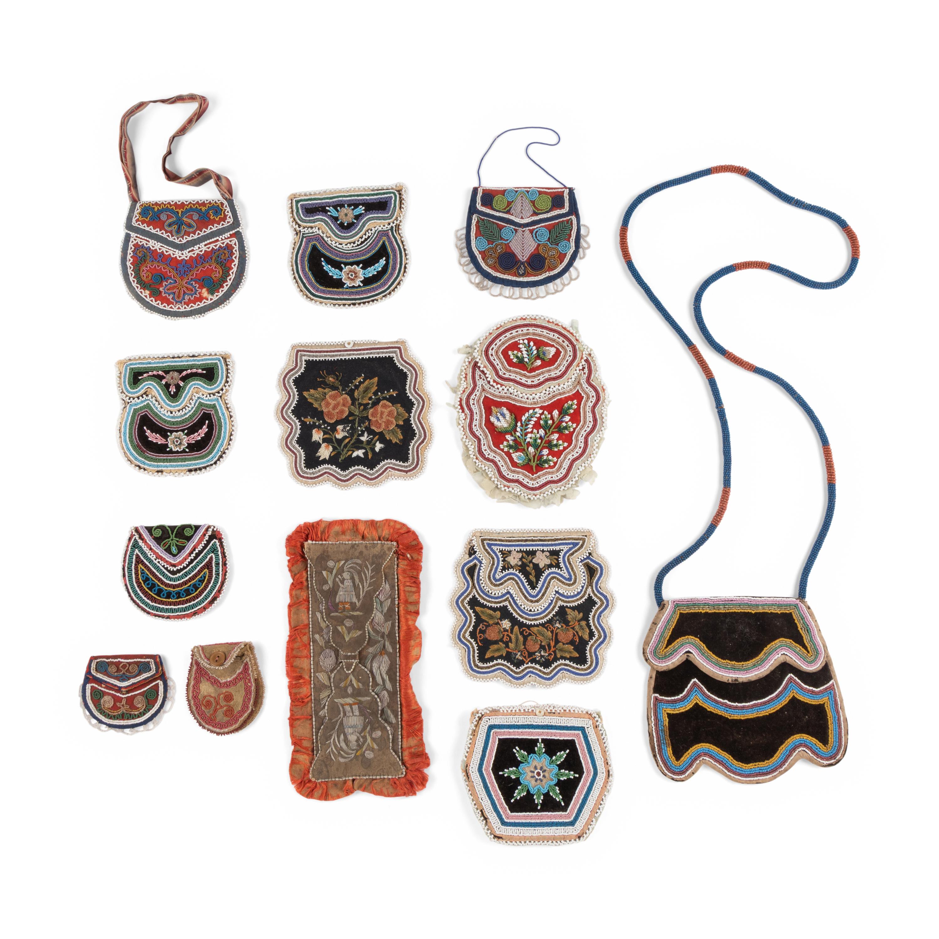 Northeastern Beaded and Moosehair Embroidered Bags