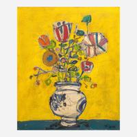 Paul Aïzpiri (French 1919-2016) Still Life with Flowers in a Vase