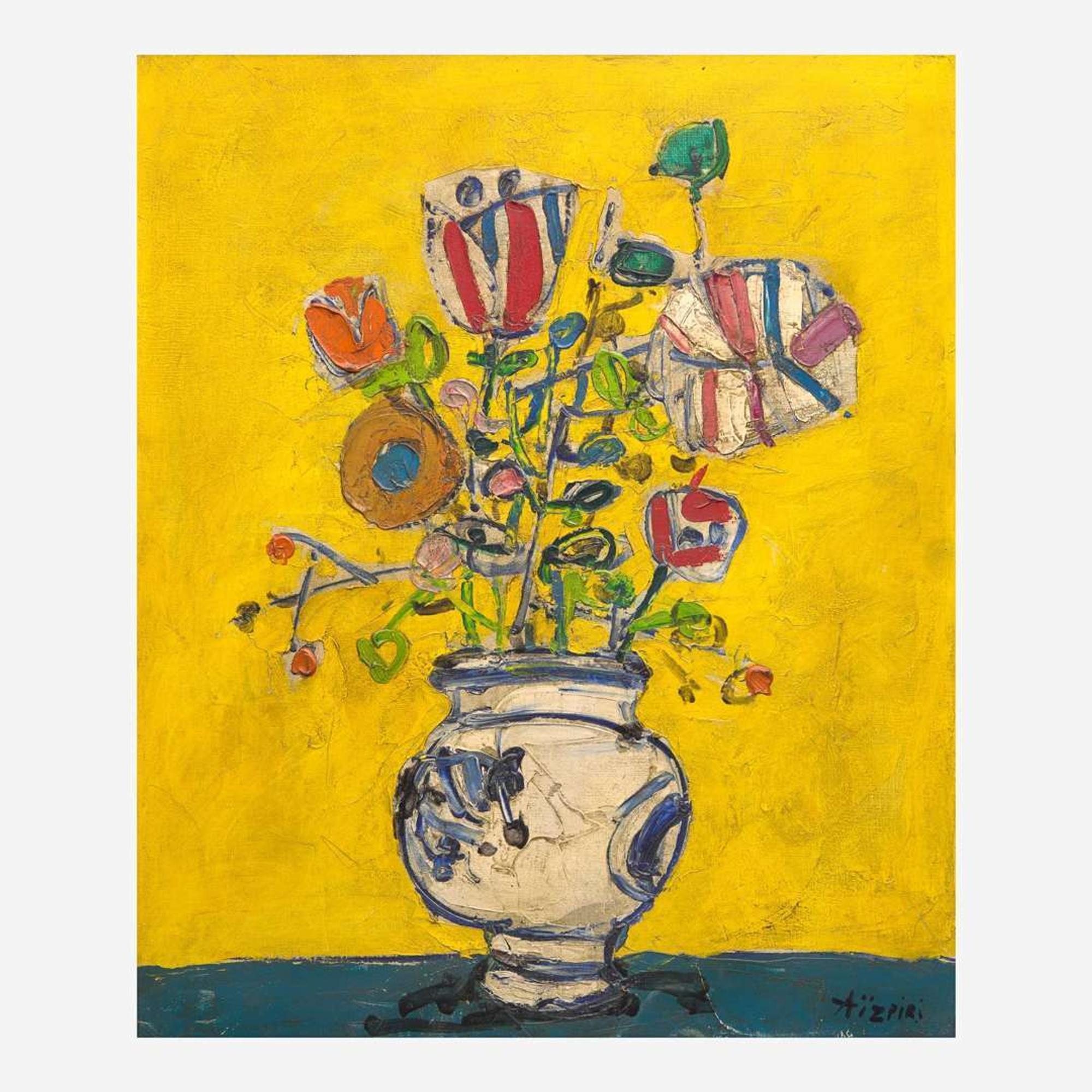 Paul Aïzpiri (French 1919-2016) Still Life with Flowers in a Vase