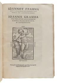 ARISTOTLE (384-322 B.C.). De Animalium generatione libri quinque cum Philiponi Commentariis . Venice: Joannes Antonius and Fratres de Sabio, February 1526.