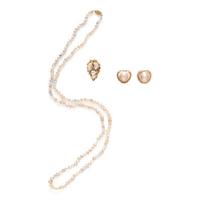 COLLECTION OF CULTURED PEARL AND YELLOW GOLD JEWELRY