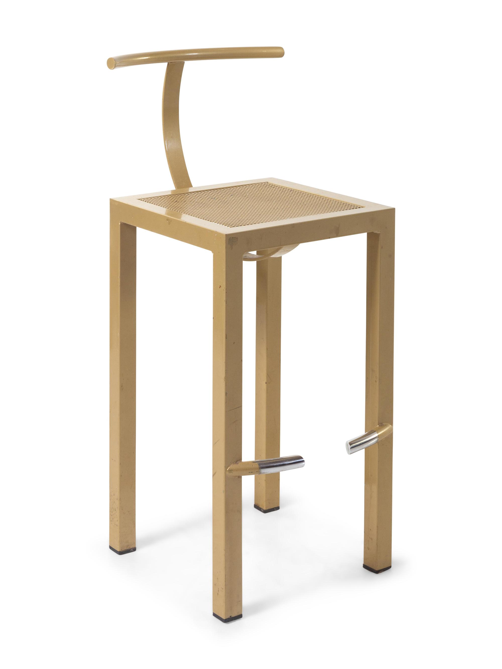 A Mid-Century Painted Metal Stool