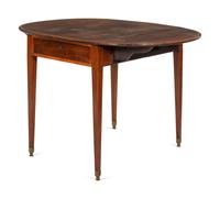 A George III Satinwood-Banded Mahogany Pembroke Table