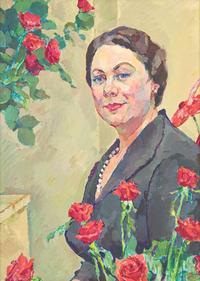 Henry Koerner (American, 1915-1991) - Portrait of Renata Tebaldi (Project for Time Magazine).