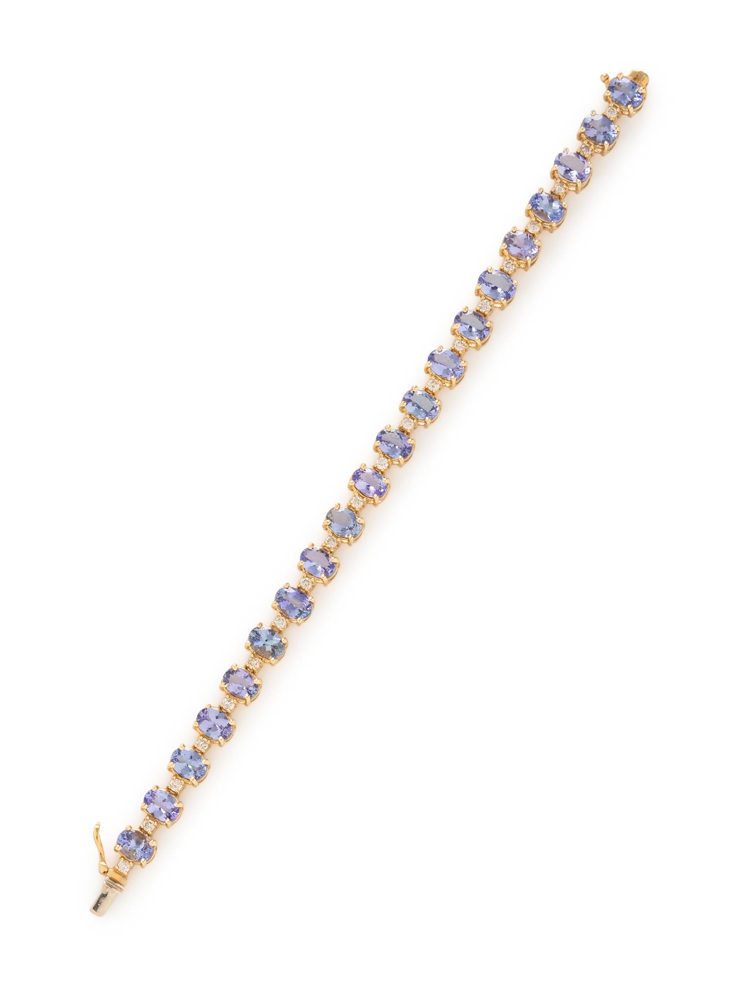TANZANITE AND DIAMOND BRACELET