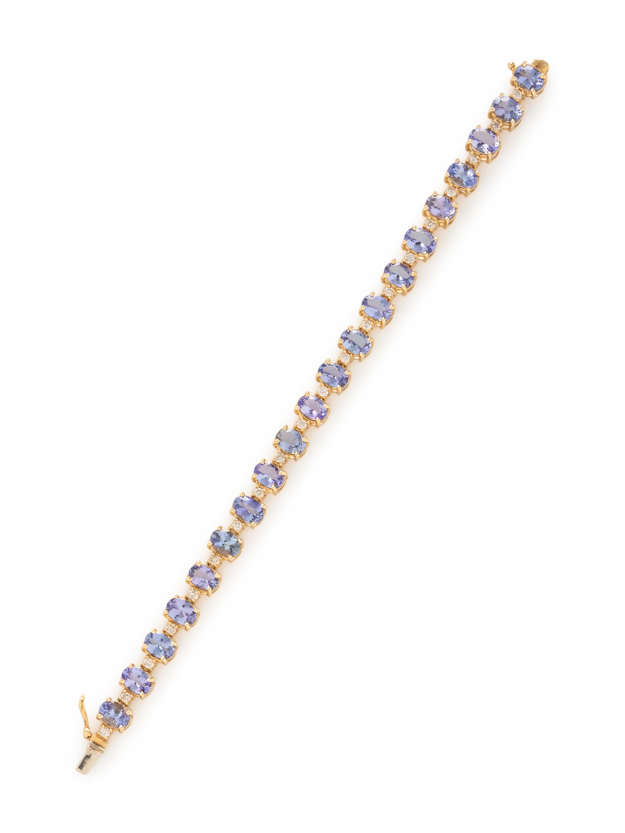 TANZANITE AND DIAMOND BRACELET