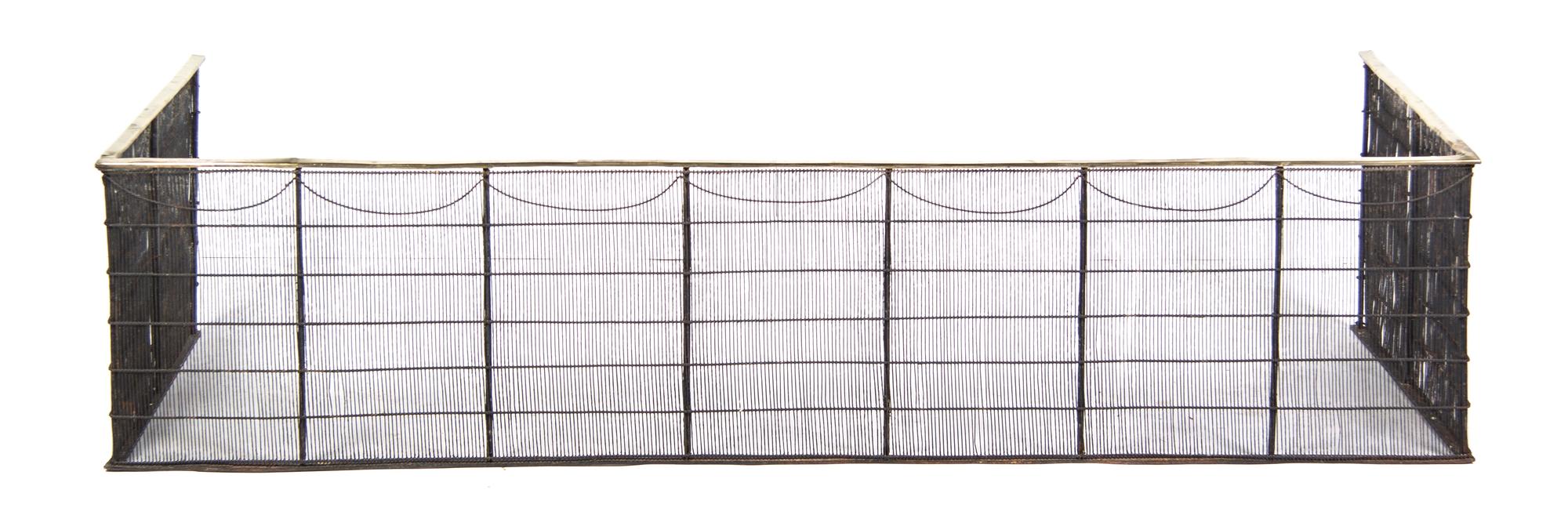 An American Brass and Wire Fire Fender, LIKELY 18TH CENTURY, Width 60 inches. — LIKELY 18TH CENTURY,
