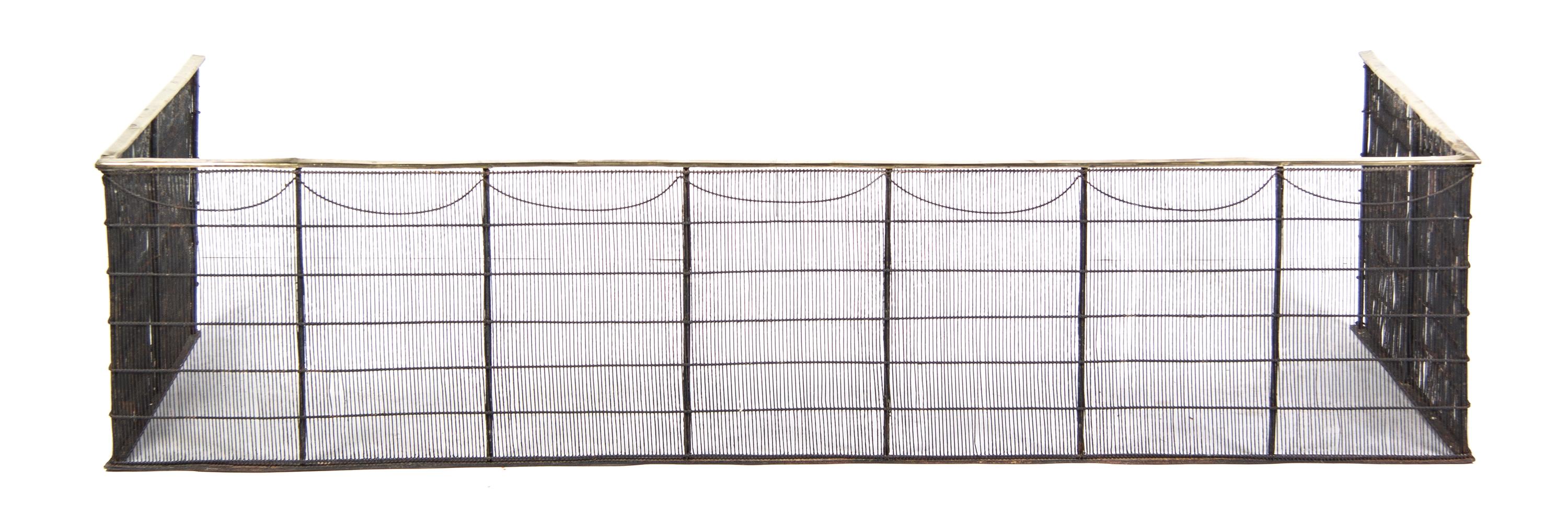 An American Brass and Wire Fire Fender, LIKELY 18TH CENTURY, Width 60 inches. — LIKELY 18TH CENTURY,