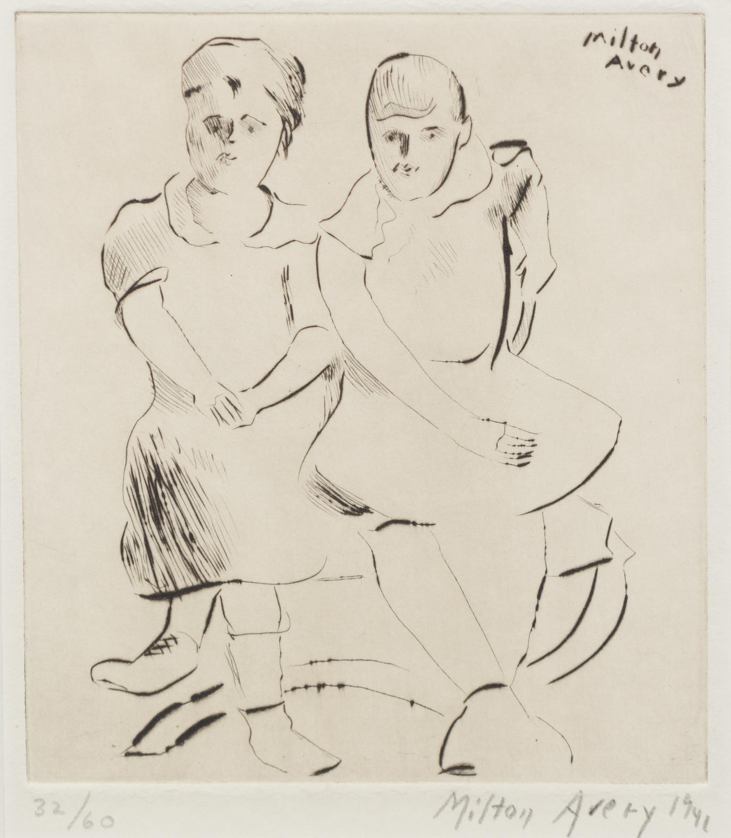 Milton Avery, (American, 1885-1965), Helen and Lilly, 1941