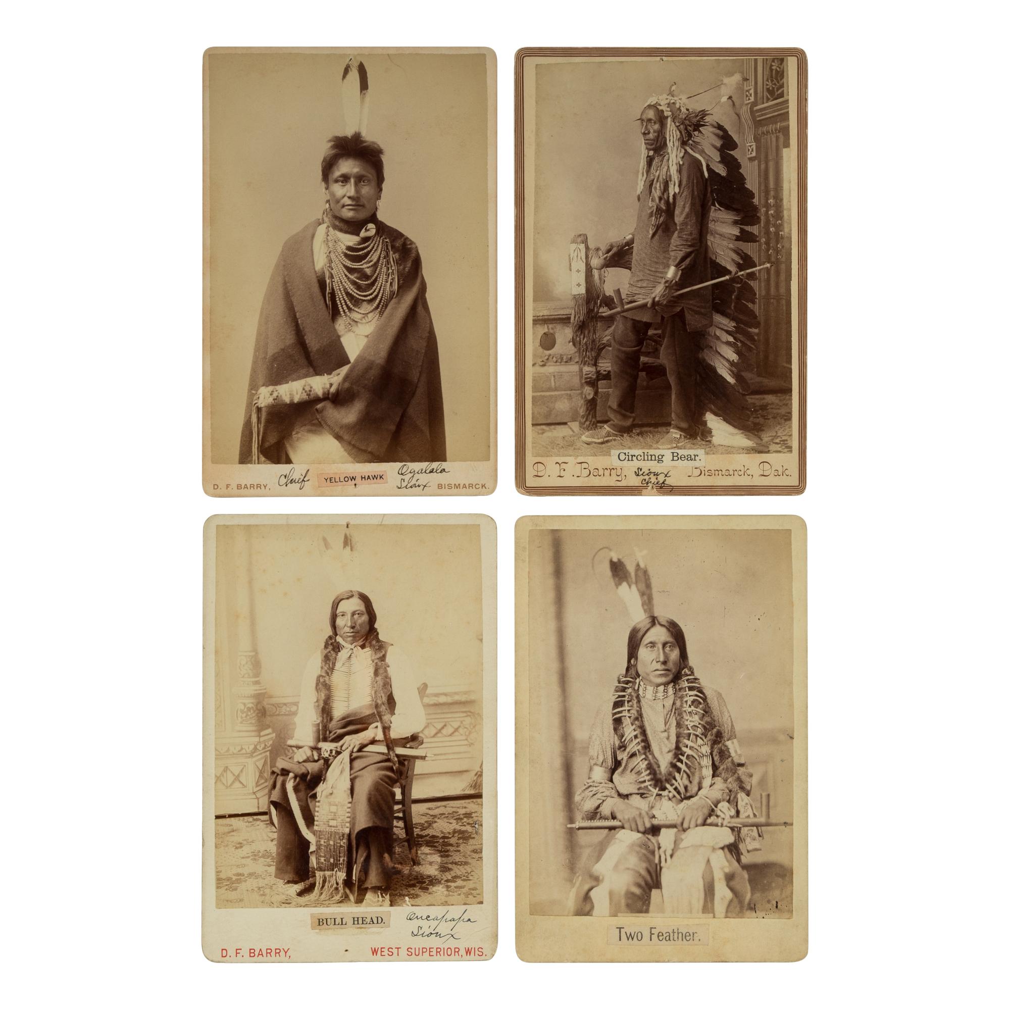 Portraits of Sioux, including Bull Head and Circling Bear