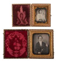 [EARLY PHOTOGRAPHY]. A pair of daguerreotypes featuring men with panache, comprising: