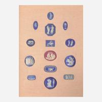 A Collection of Miniature Wedgwood Jasperware Cameos and Intaglios UK, mostly 18th century