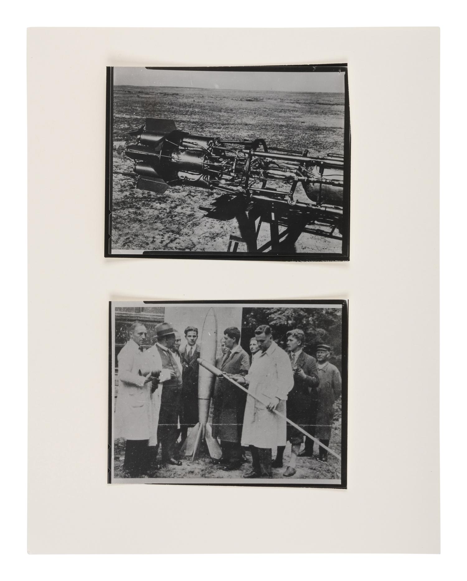 [PEENEMUNDE ARMY RESEARCH CENTER]. An archive of photographs of Wernher von Braun and the Peenemünde facility.