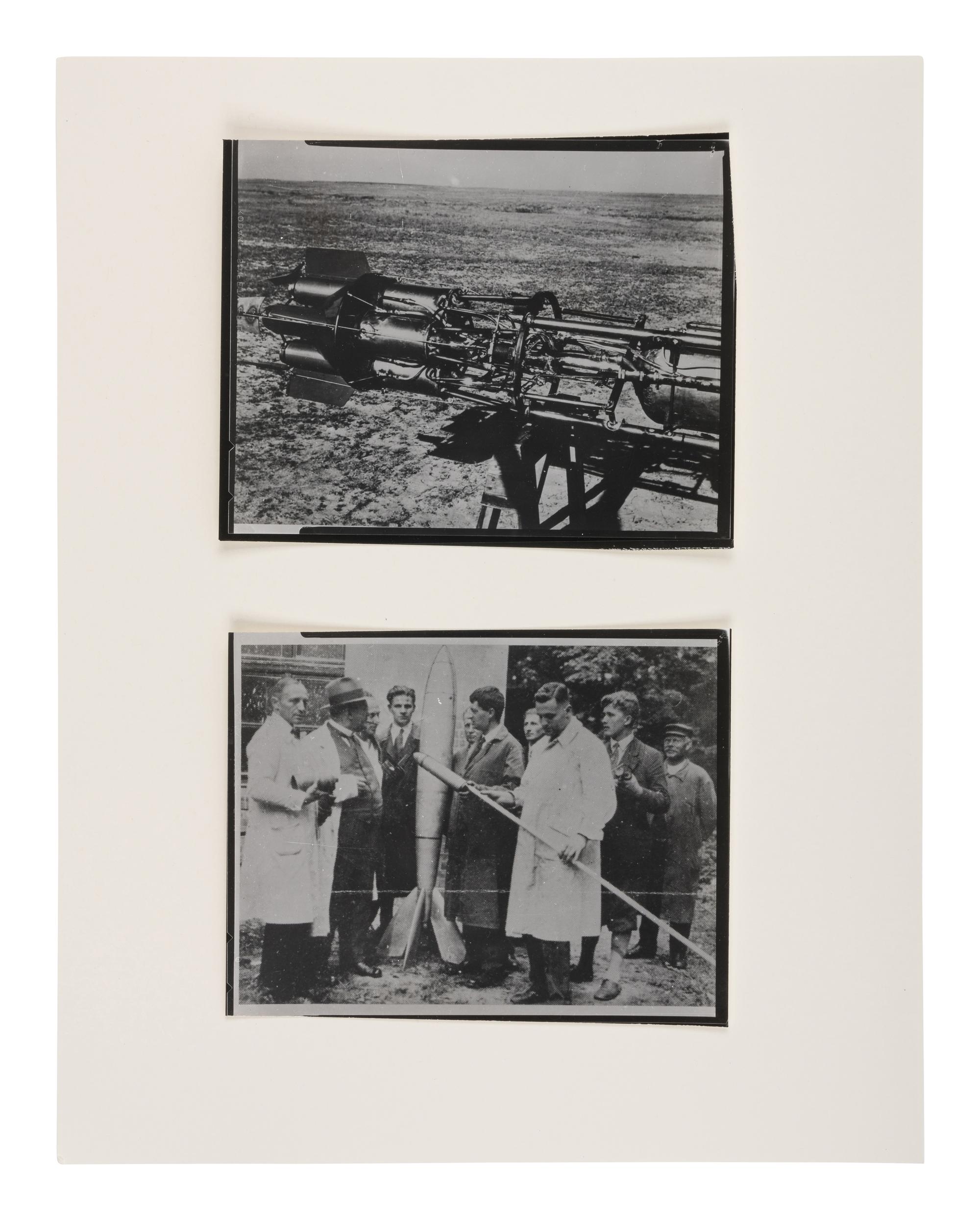 [PEENEMUNDE ARMY RESEARCH CENTER]. An archive of photographs of Wernher von Braun and the Peenemünde facility.