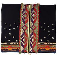Ho-Chunk Wool Wearing Blanket, with Silk Ribbon Appliqué