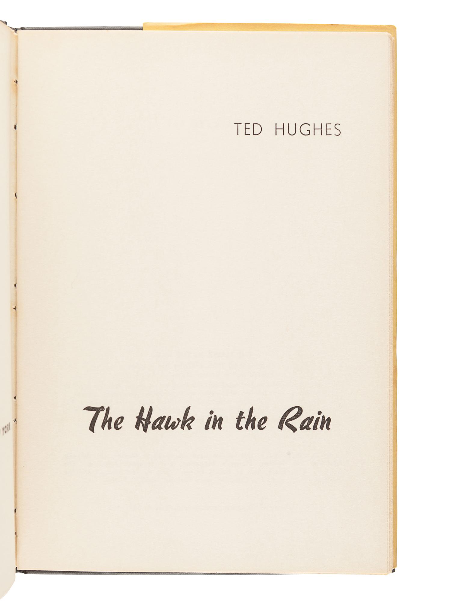 HUGHES, Ted (1930-1998). A group of 4 works by Hughes, comprising: