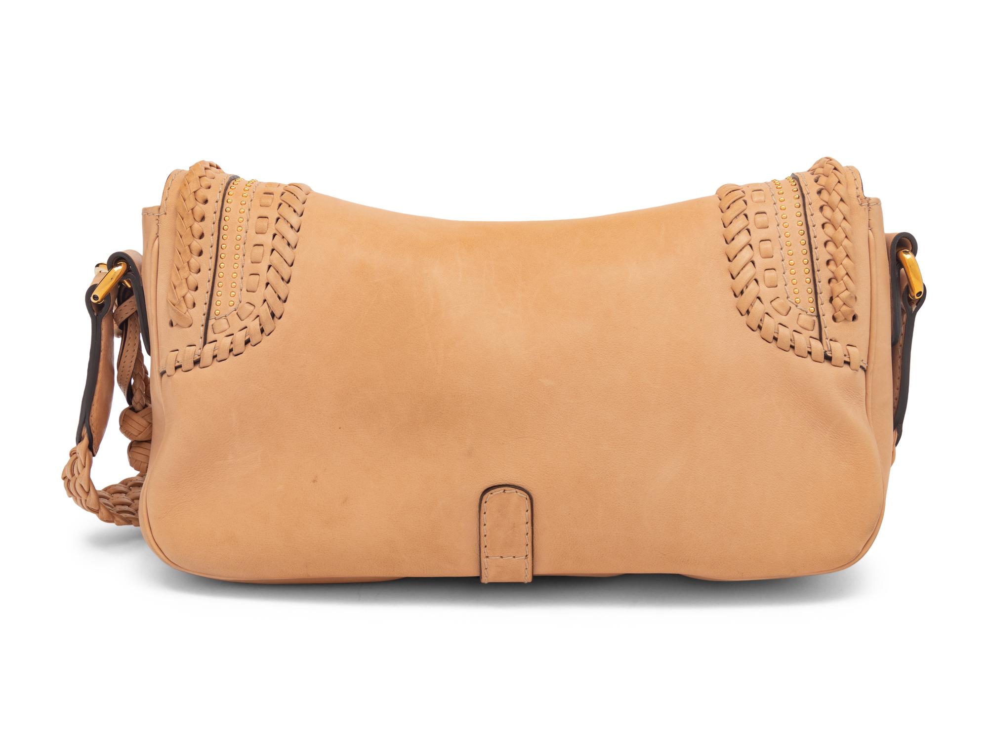 Gucci Calfskin Bag with Woven Leather Details
