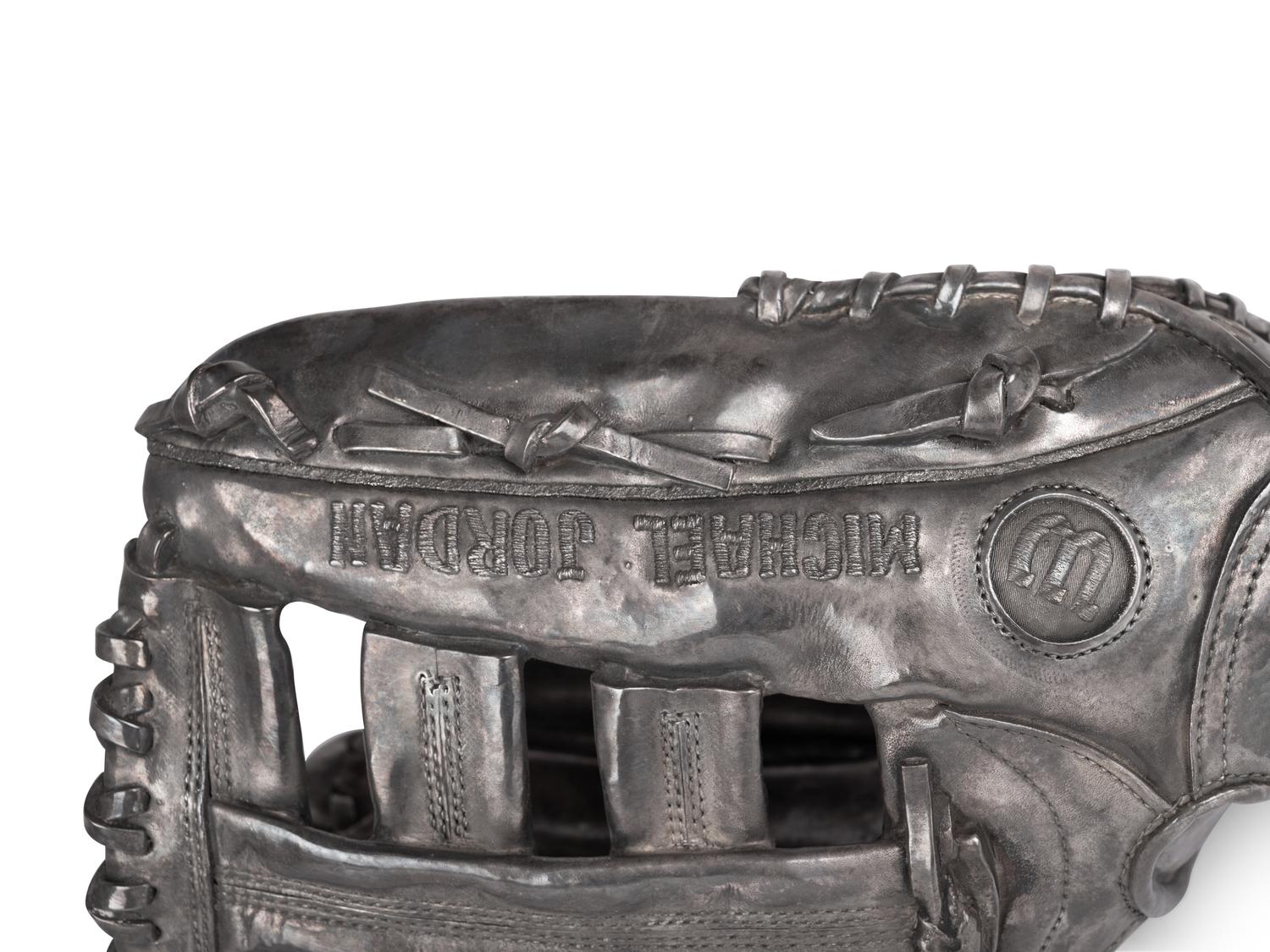 A Wilson A2000 Silver Cast Baseball Glove Crafted for Michael Jordan's 32nd Birthday