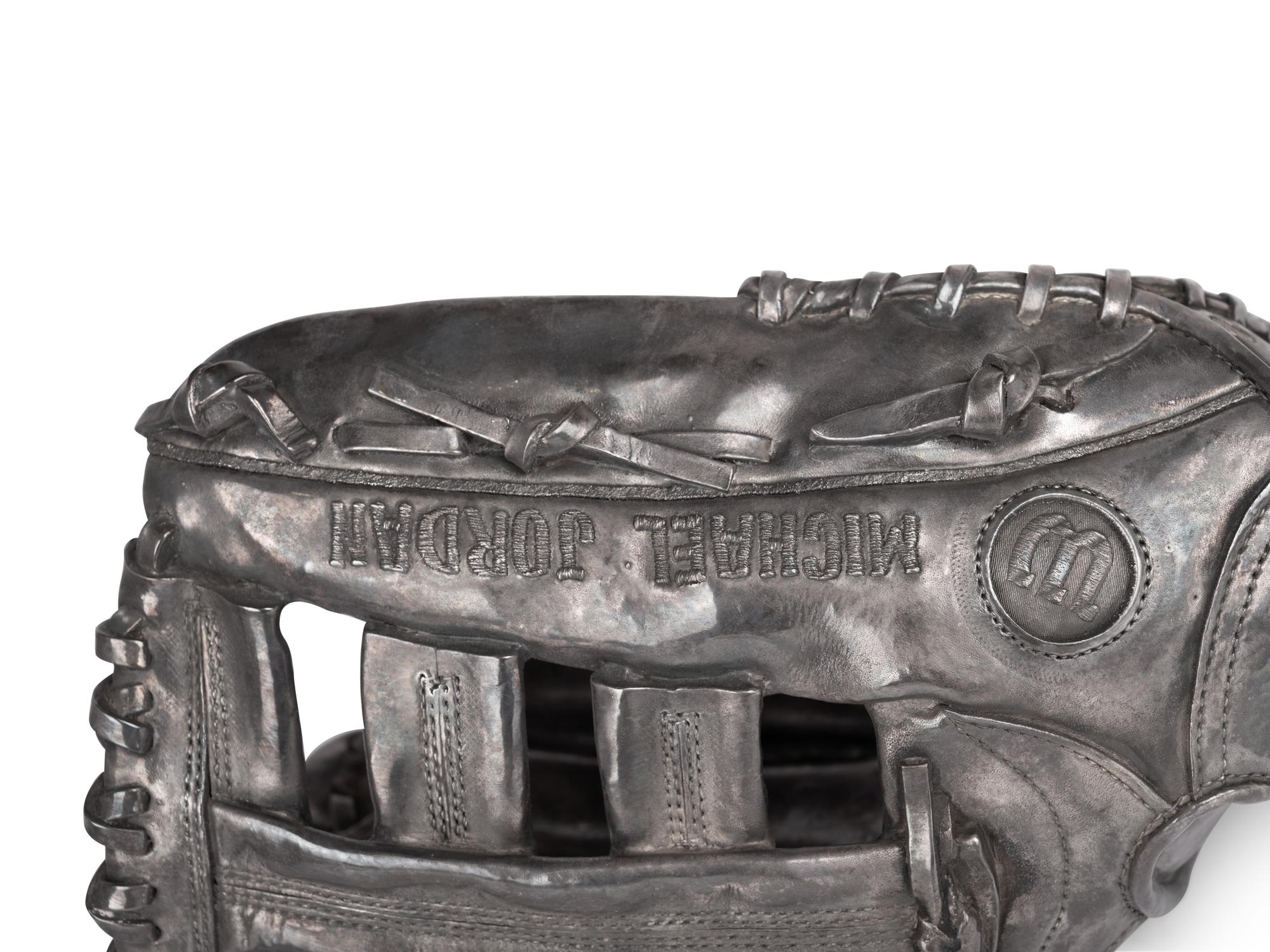 A Wilson A2000 Silver Cast Baseball Glove Crafted for Michael Jordan's 32nd Birthday