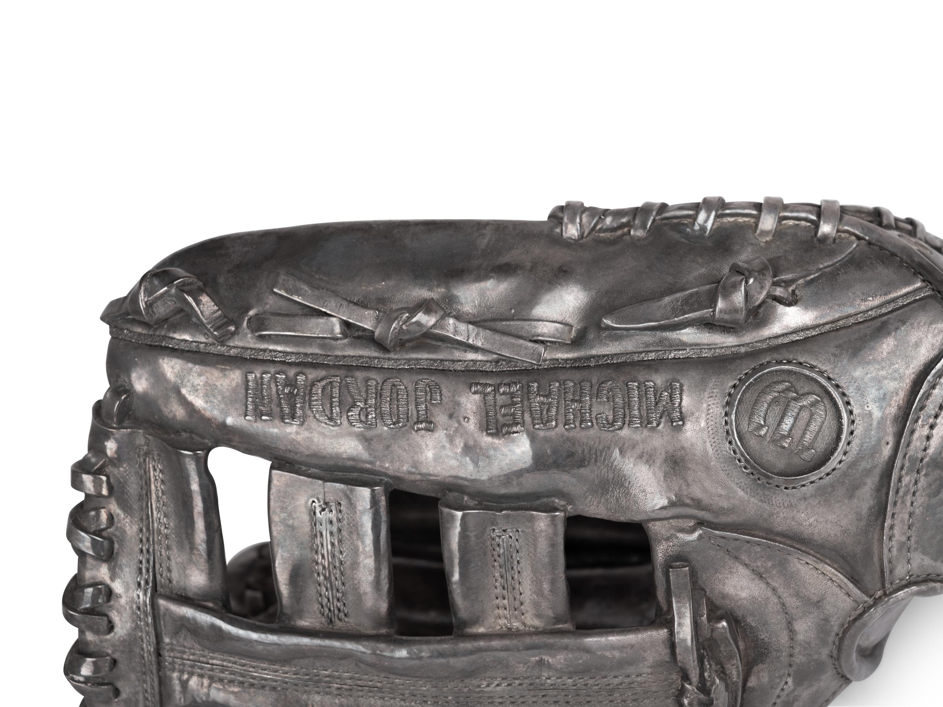 A Wilson A2000 Silver Cast Baseball Glove Crafted for Michael Jordan's 32nd Birthday